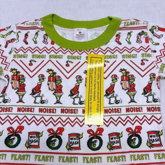Hanna Andersson Dr Seuss Grinch Fair Isle Pajama Set Youth Size 160cm US 14 - Picture 7 of 12